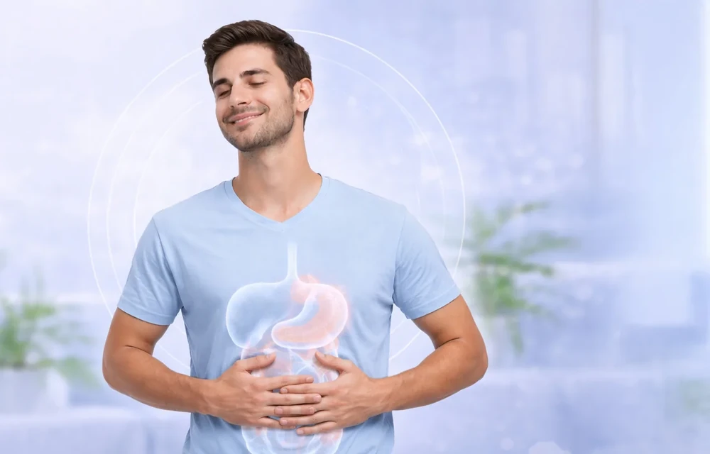 Doctor consultation about bloating acidity and digestion habits